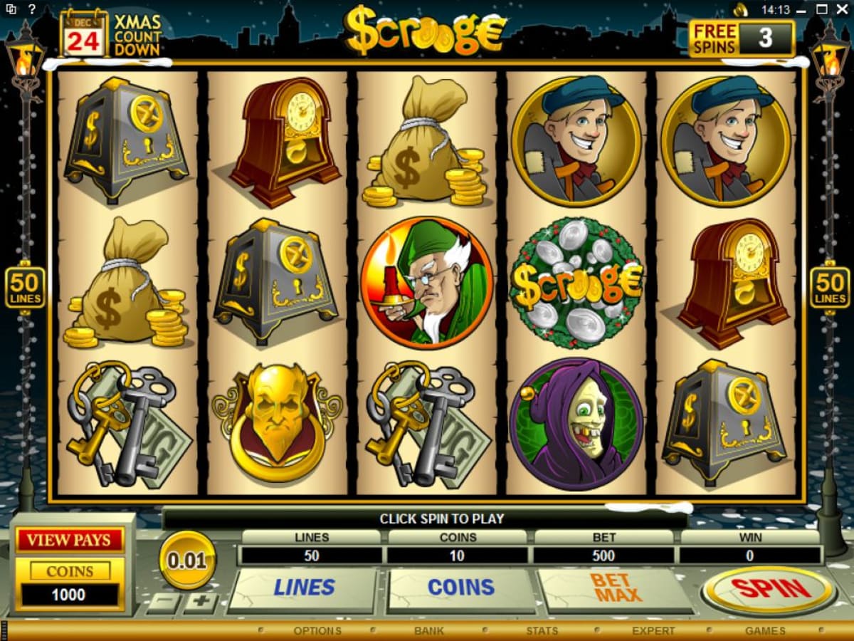 scrooge slot lines